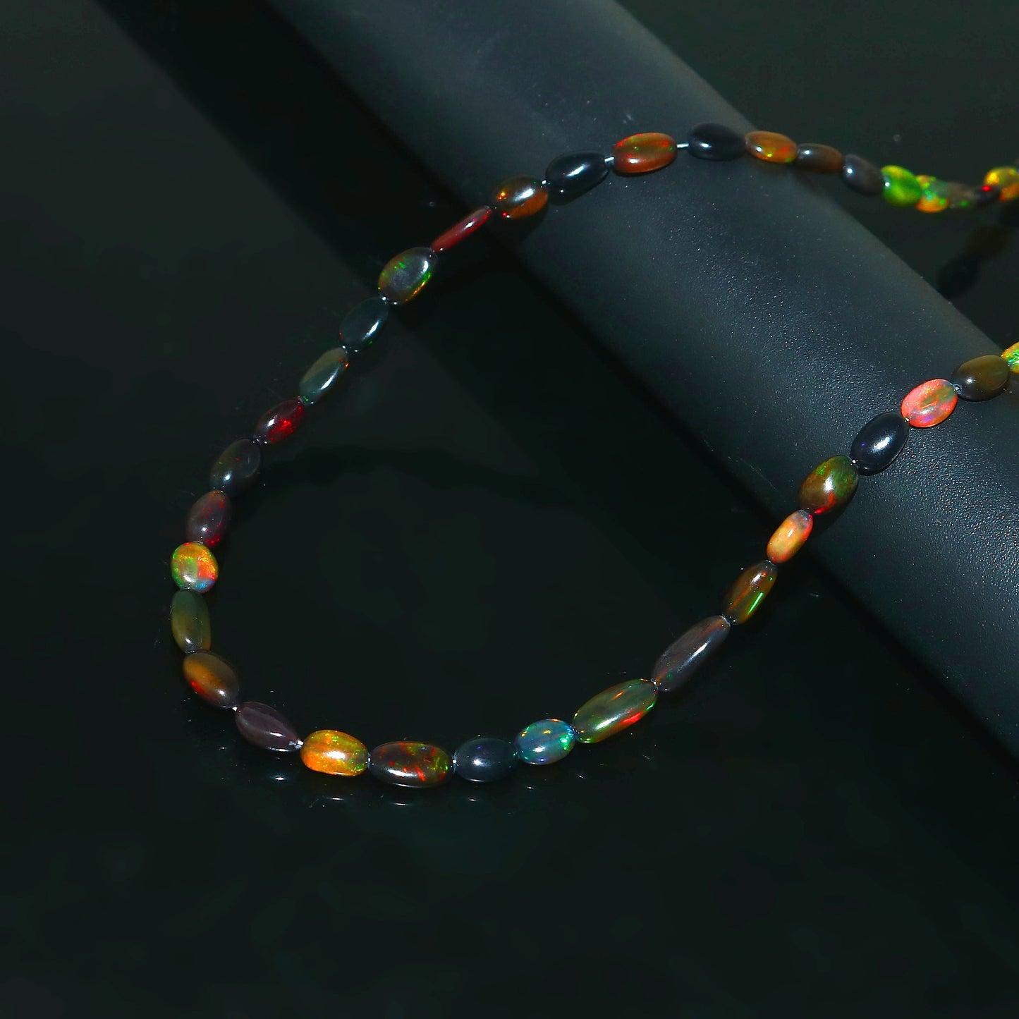 Natural Multi-color Ethiopian Opal Nuggets Necklace – Fiery Gemstone Jewelry | Unique Gift for Her