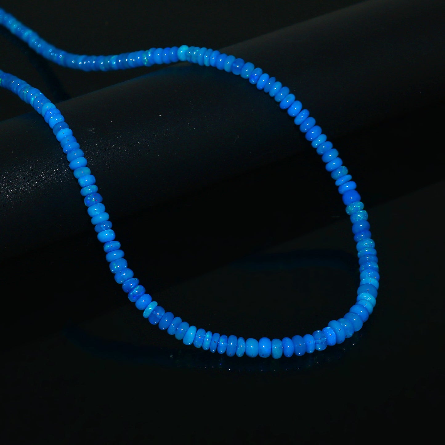 Natural Blue Ethiopian Opal Necklace – Iridescent Ocean Gem | Meaningful Jewelry Gift for Women