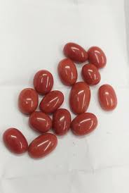 Natural Munga (Red Coral) Gemstone Red Oval 6.25 to 8.25 Carats Certified Original Moonga Stone for Courage, Energy & Mars Strength
