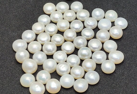 Natural Moti (Pearl) Gemstone White Round 4.25 to 6.25 Carats Certified Original Pearl Stone for Moon Strength, Peace & Emotional Balance