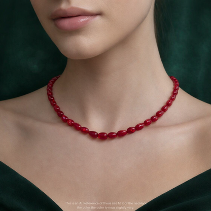 Natural Red Ethiopian Opal Teardrops Necklace – Fiery Gemstone Jewelry