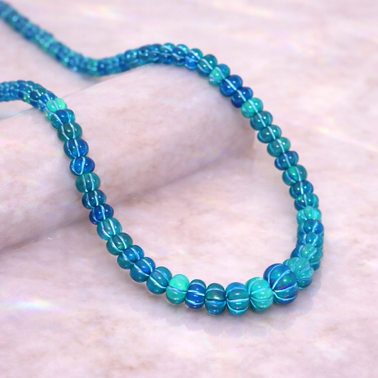 Natural Green Ethiopian Opal Necklace – Pumpkin Carving | Iridescent Fire Opal Jewelry Gift