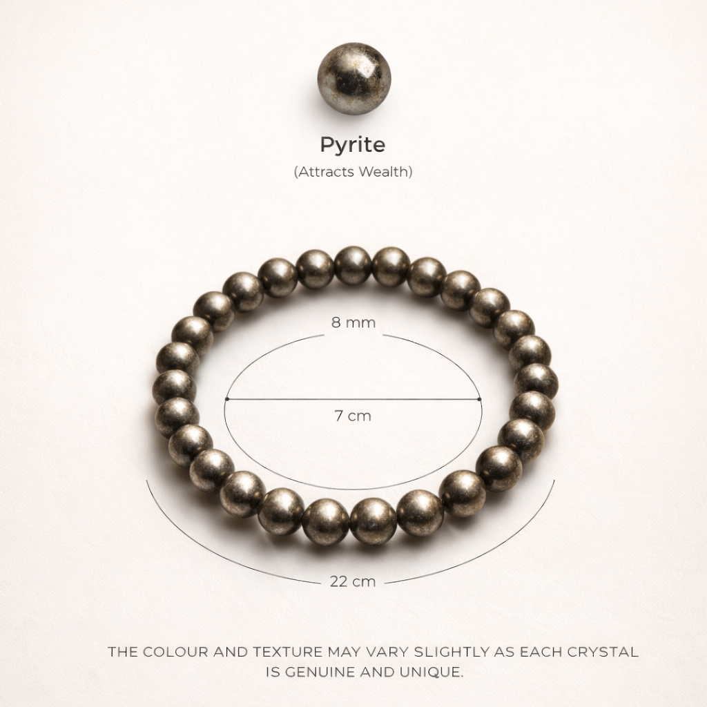 Pyrite Bracelet – Abundance, Confidence & Money Energy
