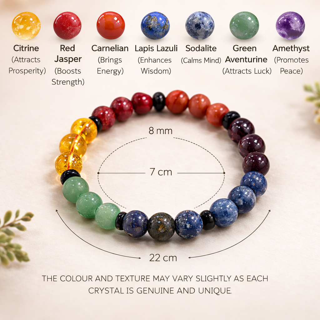 Seven Chakra Bracelet – Balance, Healing & Positive Energy