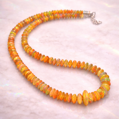 Natural Ethiopian Opal Necklace – Emotional Healing, Light & Timeless Style