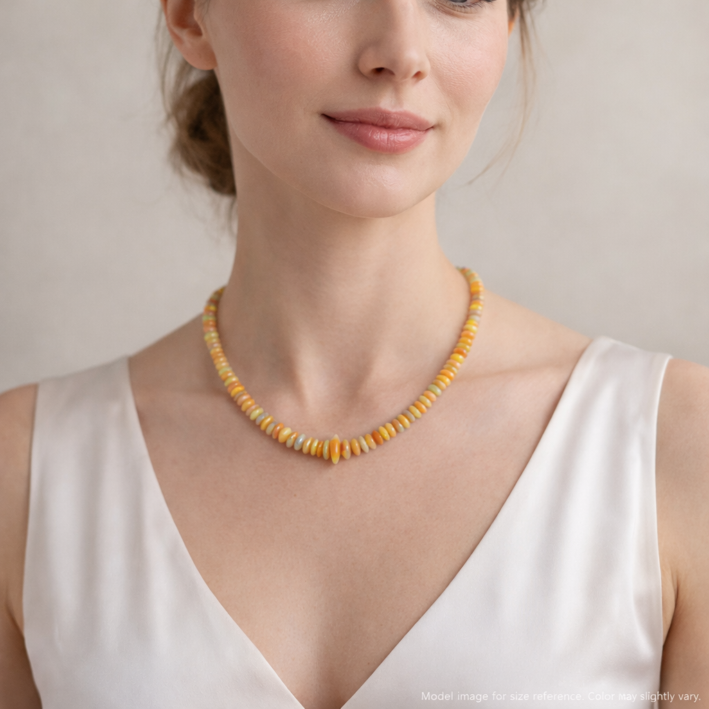 Natural Ethiopian Opal Necklace – Emotional Healing, Light & Timeless Style