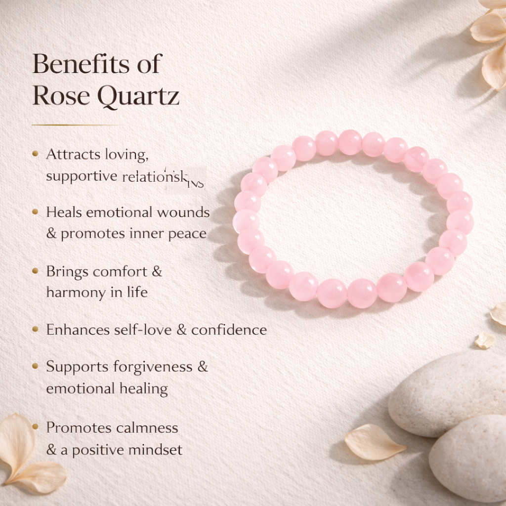 Rose Quartz Bracelet – Love, Relationship & Emotional Healing