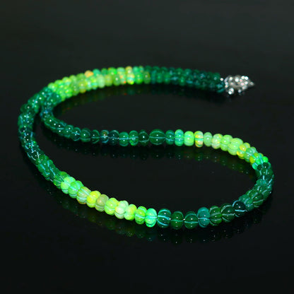 Natural Green Ethiopian Opal Pumpkin Necklace – Dual Tone Light & Dark Opal | Meaningful Jewelry Gift