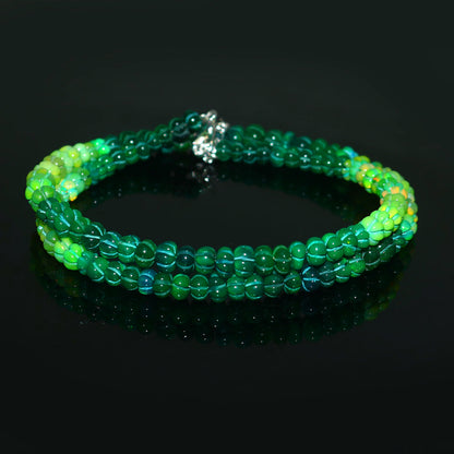 Natural Green Ethiopian Opal Pumpkin Necklace – Dual Tone Light & Dark Opal | Meaningful Jewelry Gift