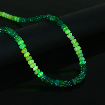 Natural Green Ethiopian Opal Pumpkin Necklace – Dual Tone Light & Dark Opal | Meaningful Jewelry Gift
