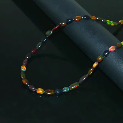 Natural Multi-color Ethiopian Opal Nuggets Necklace – Fiery Gemstone Jewelry | Unique Gift for Her