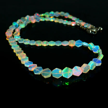 Natural Multi-Color Ethiopian Opal Fancy Necklace – Fiery Gemstone Jewelry