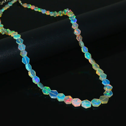 Natural Multi-Color Ethiopian Opal Fancy Necklace – Fiery Gemstone Jewelry