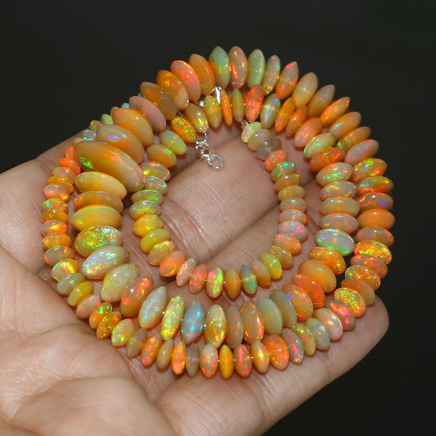 Natural Ethiopian Opal Necklace – Emotional Healing, Light & Timeless Style