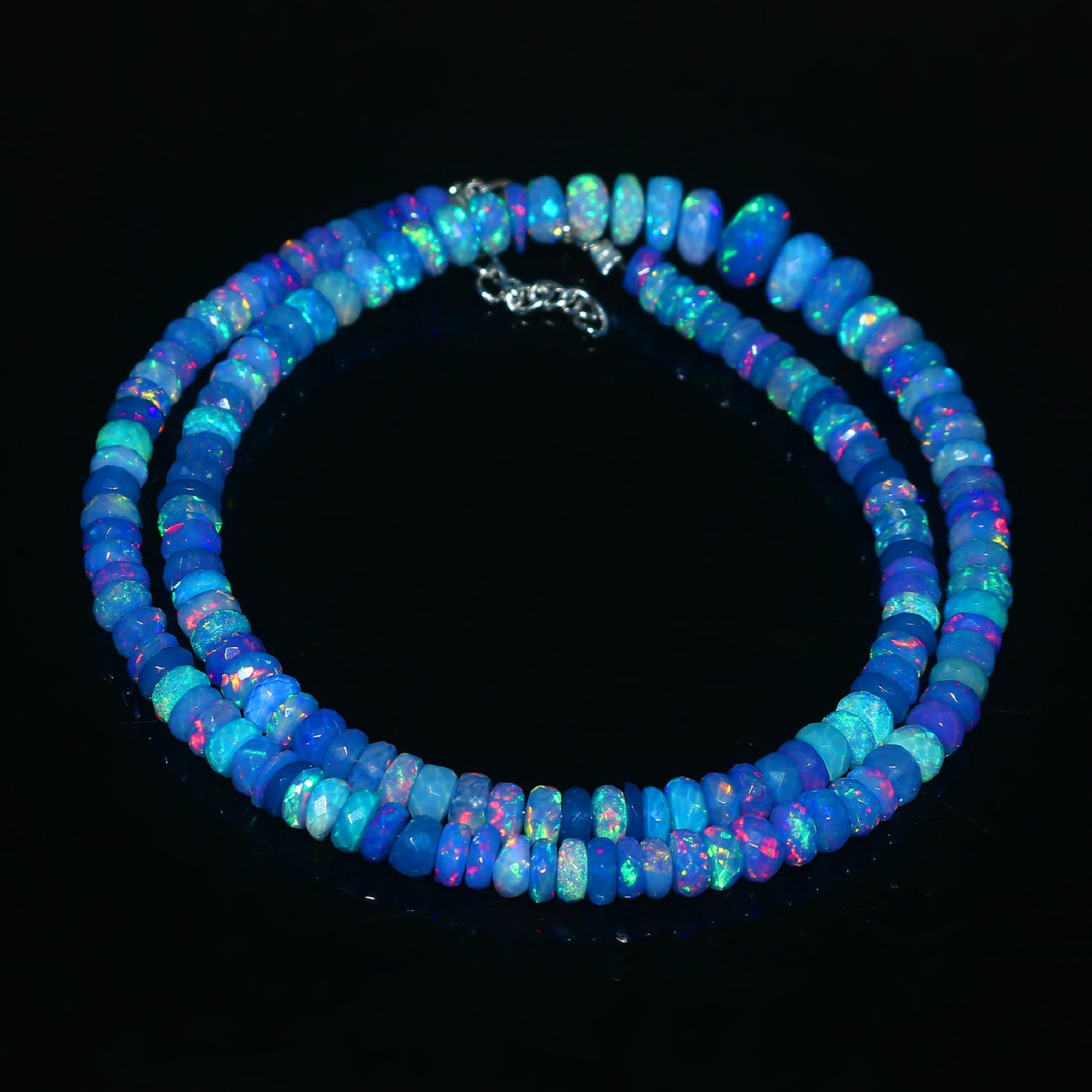 Natural Blue Ethiopian Opal Necklace – Iridescent Ocean Gem | Meaningful Jewelry Gift for Women