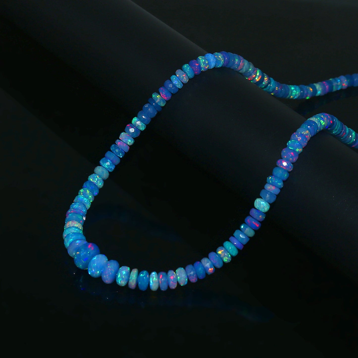 Natural Blue Ethiopian Opal Necklace – Iridescent Ocean Gem | Meaningful Jewelry Gift for Women