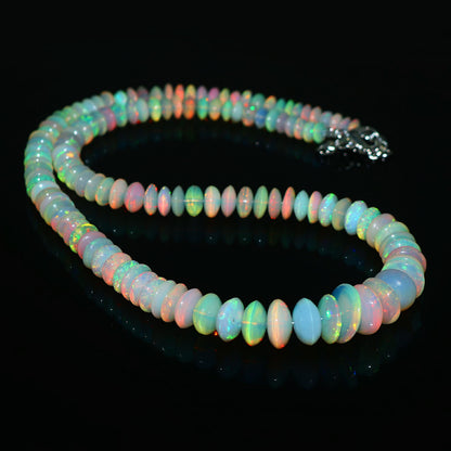Natural Multi-Color Ethiopian Opal Fancy Necklace – Fire Gemstone Jewelry