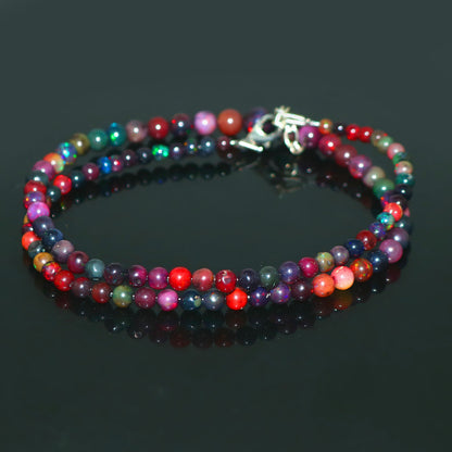 Natural Multi-color Opal Ethiopian Opal Round Necklace – Fiery Gemstone Jewelry