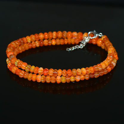 Natural Orange Ethiopian Opal Pumpkin Necklace – Glowing Fire Opal | Cute & Meaningful Gift