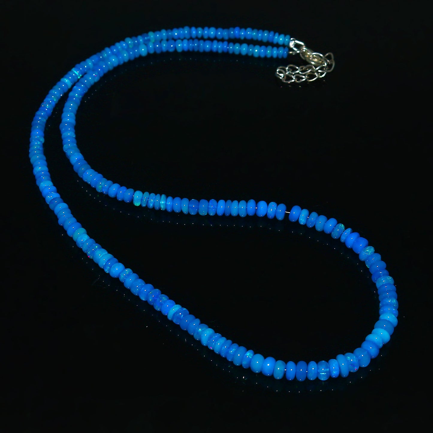Natural Blue Ethiopian Opal Necklace – Iridescent Ocean Gem | Meaningful Jewelry Gift for Women