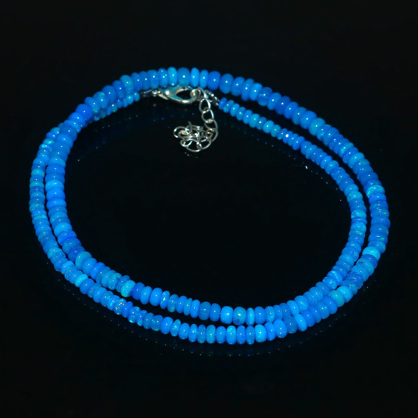 Natural Blue Ethiopian Opal Necklace – Iridescent Ocean Gem | Meaningful Jewelry Gift for Women