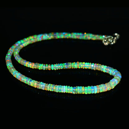 Natural Yellow Ethiopian Opal Tyre Necklace – Fire Gemstone Jewelry