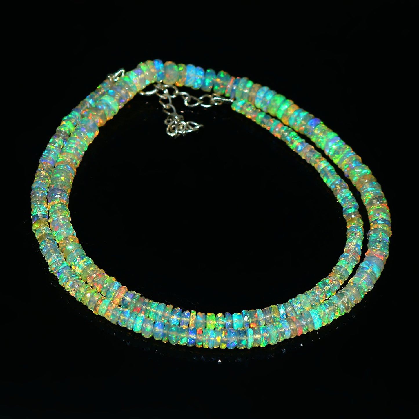 Natural Yellow Ethiopian Opal Tyre Necklace – Fire Gemstone Jewelry