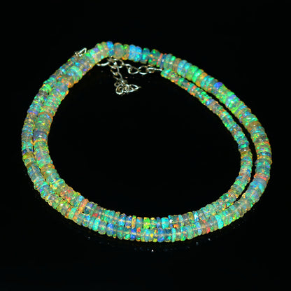 Natural Yellow Ethiopian Opal Tyre Necklace – Fire Gemstone Jewelry