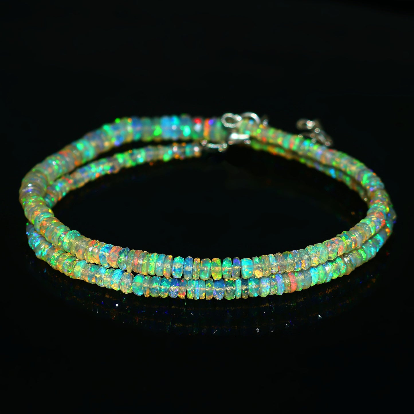 Natural Yellow Ethiopian Opal Tyre Necklace – Fire Gemstone Jewelry