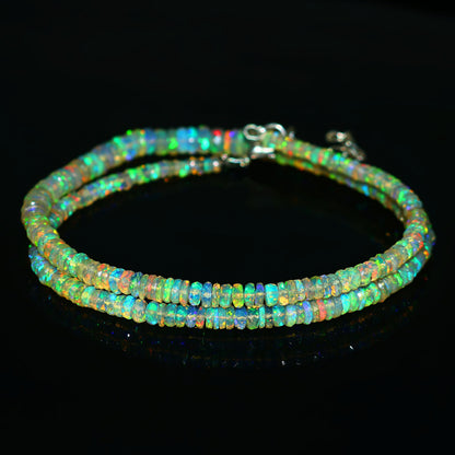 Natural Yellow Ethiopian Opal Tyre Necklace – Fire Gemstone Jewelry