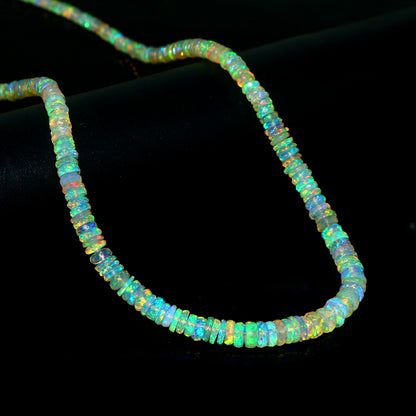 Natural Yellow Ethiopian Opal Tyre Necklace – Fire Gemstone Jewelry