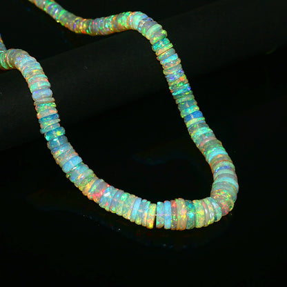 Natural Yellow Ethiopian Opal Tyre Necklace – Fiery Gemstone Jewelry | Elegant Gift for Her