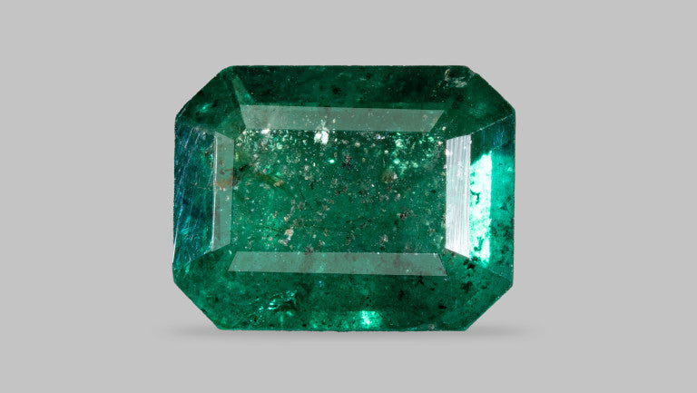 Natural Zambia Panna (Emerald) Gemstone Good Green Rectangle 8.25 to 11.25 Carats Certified Original Zambian Emerald Stone for Mercury Strength, Intelligence & Business Success
