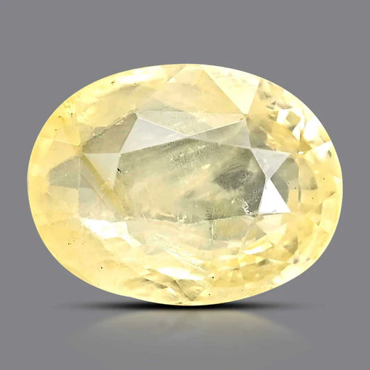 Pukhraj Ceylon (Yellow Sapphire) Gemstone Wight Yellow 6.25-8.25