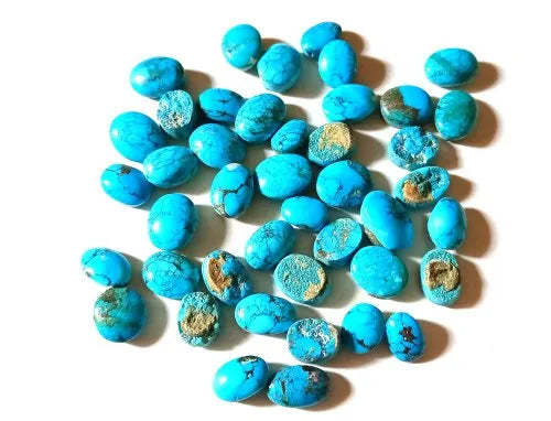 Natural Light Blue Feroza (Turquoise) Gemstone 6.25 to 8.25 Carats Certified Original Turquoise Stone for Luck, Protection & Prosperity