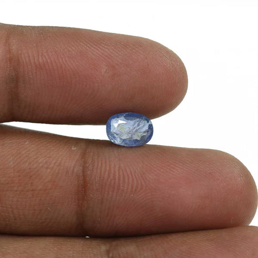 Natural Neelam (Blue Sapphire) Gemstone Light Blue Oval 8.25 to 11.25 Carats Certified Original Neelam Stone for Saturn Strength, Success & Protection