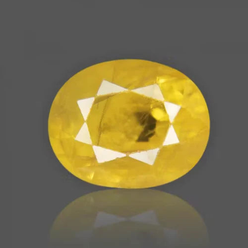 Natural Bangkok Pukhraj (Yellow Sapphire) Gemstone 4.25 to 6.25 Carats Golden Yellow Certified Original Jupiter Stone