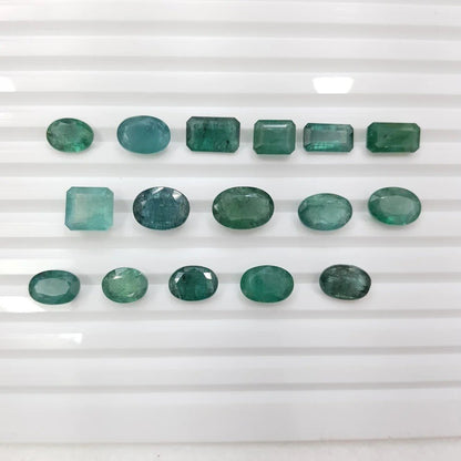 Natural Zambia Panna (Emerald) Gemstone Good Green Rectangle 6.25 to 8.25 Carats Certified Original Zambian Emerald Stone for Mercury Strength, Intelligence & Business Success