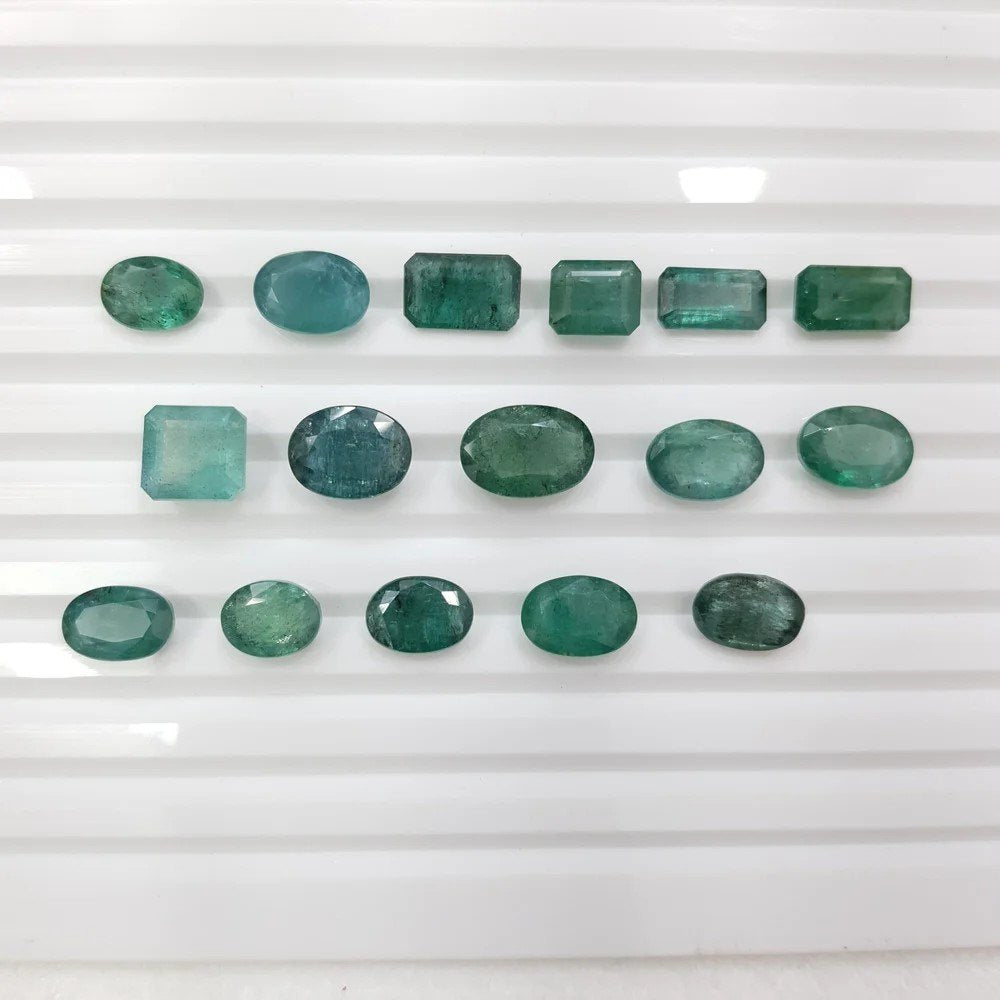 Natural Zambia Panna (Emerald) Gemstone Translucent Green 8.25 to 11.25 Carats Certified Original Zambian Emerald Stone for Mercury Strength, Intelligence & Business Success